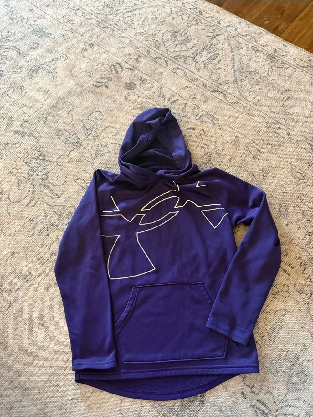 Under Armour Purple Hooded Sweatshirt with Logo Tag
